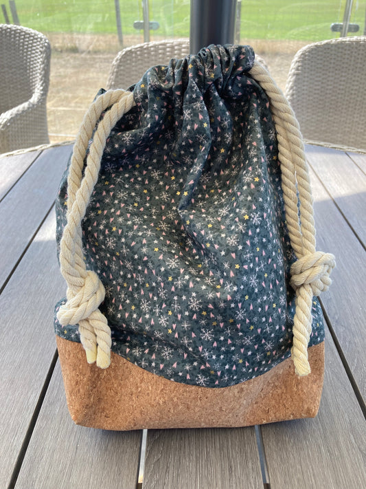 Handmade drawstring bag