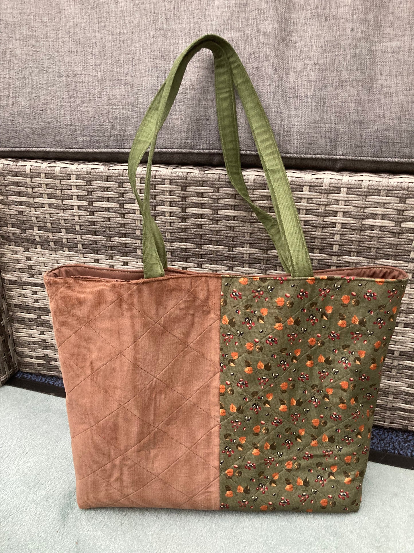 Corduroy tote bag