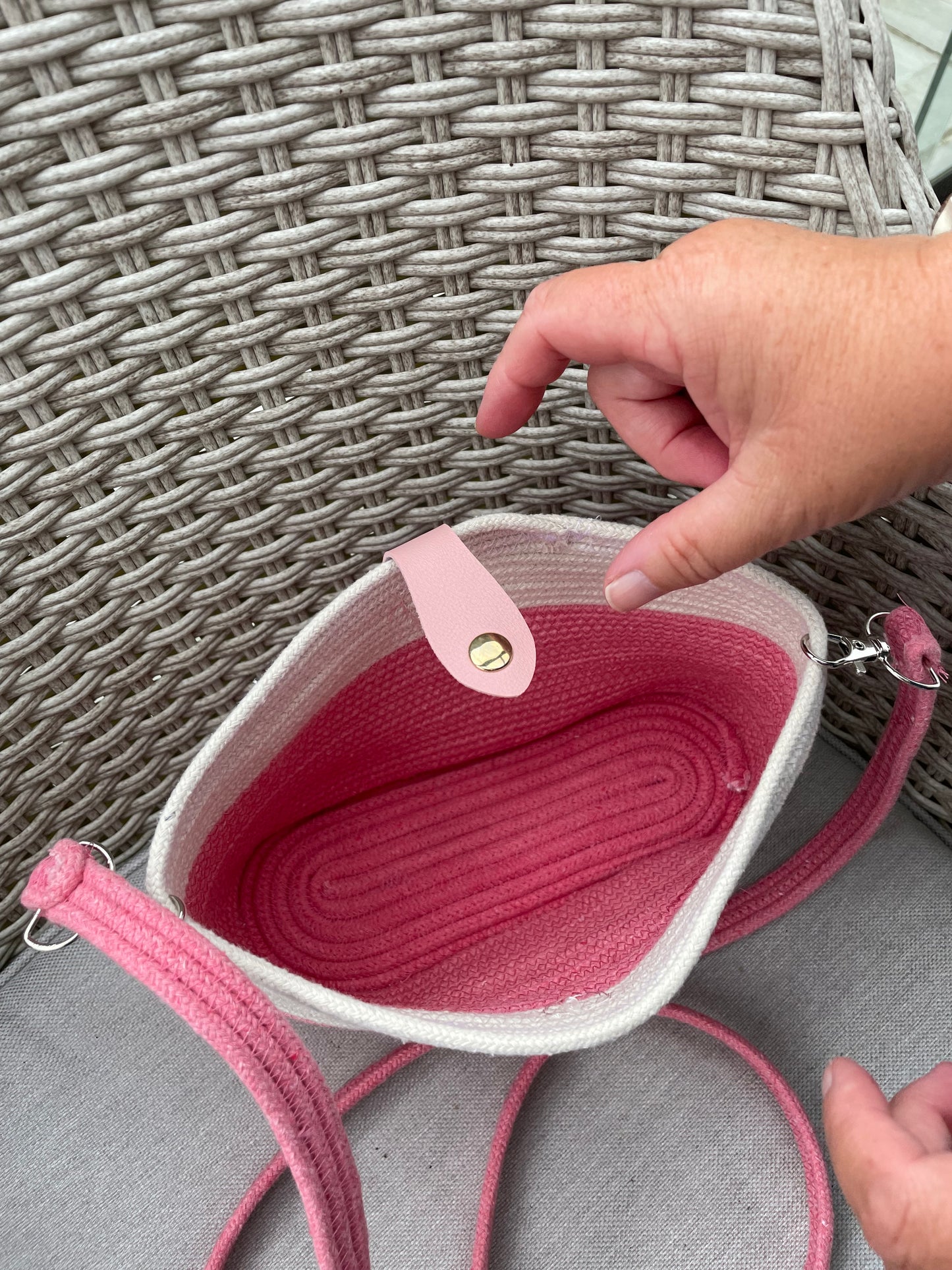 Corded crossbody bag