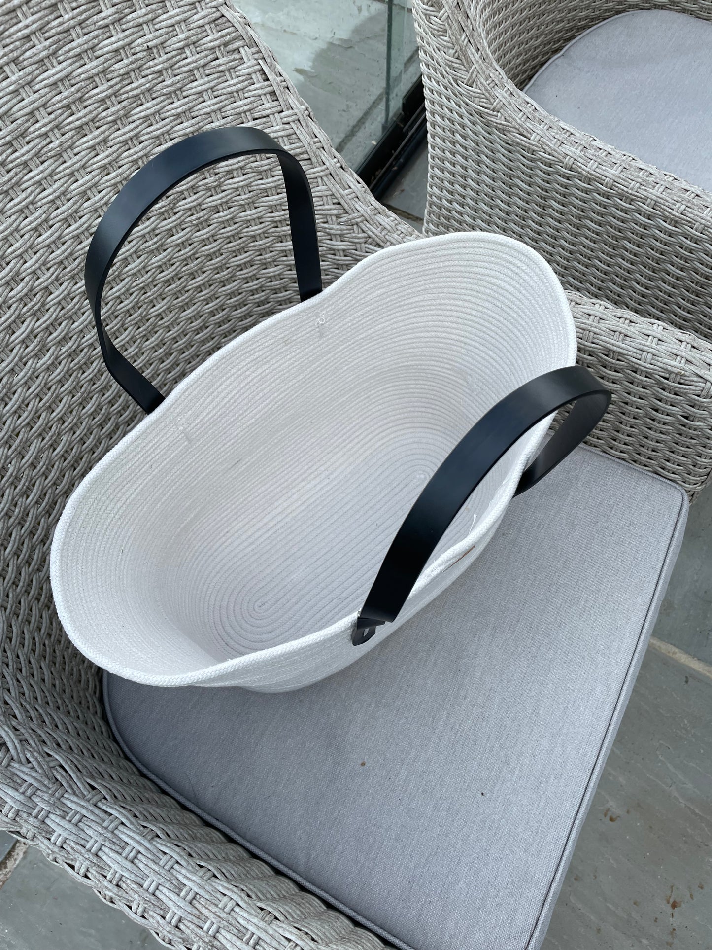 Corded basket bag