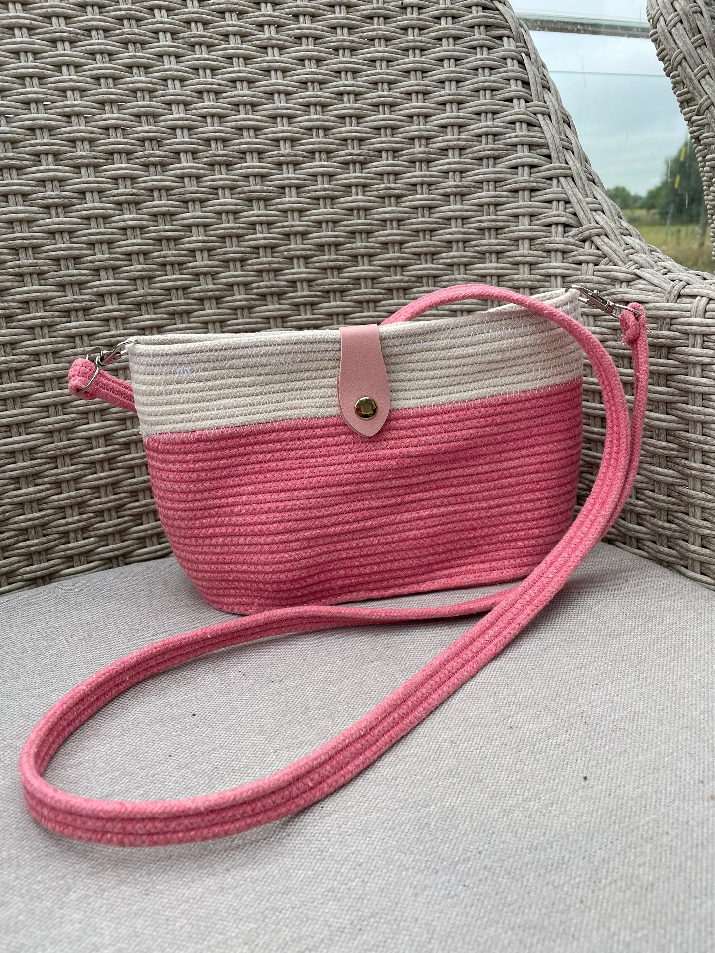 Corded crossbody bag